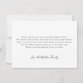 Einfache Foto Ankündigung von Adoptionen für Hunde (Rückseite)