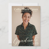 Einfache Foto-Ankündigungskarte für Skript-Abschlu Ankündigung (Vorderseite)