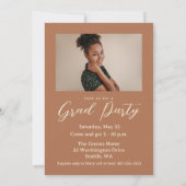 Einfache Foto-Ankündigungskarte für Skript-Abschlu Ankündigung (Rückseite)