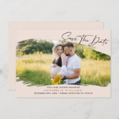 Einfache Foto Babydusche Save The Date (Vorne/Hinten)