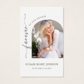 Einfache Foto-Beerdigungskarte (Vorderseite)