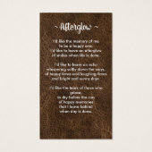 Einfache Foto-Beerdigungskarte (Rückseite)