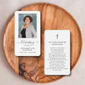 Einfache Foto-Beerdigungskarte Visitenkarte