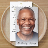 Einfache Foto-Beerdigungskarte Visitenkarte