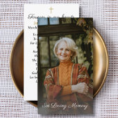 Einfache Foto-Beerdigungskarte Visitenkarte