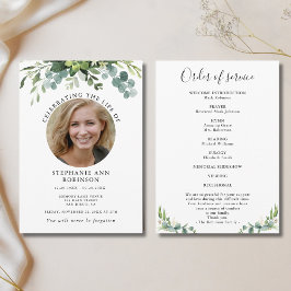 Einfache Foto-Beerdigungsorden Programm