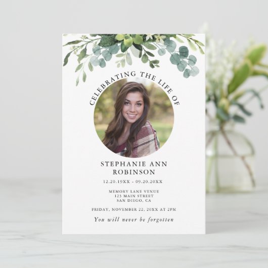 Einfache Foto-Beerdigungsorden Programm (Stehend Vorderseite)