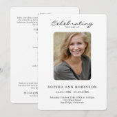 Einfache Foto-Beerdigungsorden Programm (Vorne/Hinten)