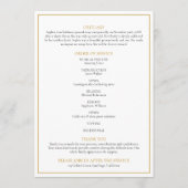 Einfache Foto-Beerdigungsorden Programm (Rückseite)