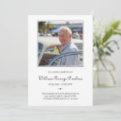 Einfache Foto-Beerdigungsreihenfolge des Servicepr Einladung (Stehend Vorderseite)