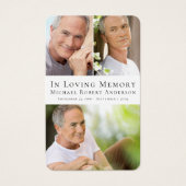 Einfache Foto Beileid Beerdigung Gedenkkarte (Vorderseite)