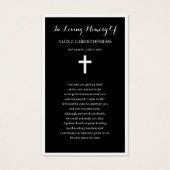 Einfache Foto Beileid Beerdigung Gedenkkarte (Rückseite)