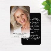 Einfache Foto-Beileid-Beerdigungskarte (Schreibtisch)