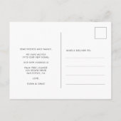 Einfache Foto-Bewegungsanzeige Postkarte (Rückseite)