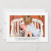 Einfache Foto Birth Ankündigung (Rückseite)