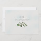 Einfache Foto Brautparty Foliage Einladung (Rückseite)