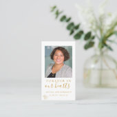 Einfache Foto-Butterfly-Beerdigungskarte Visitenkarte (Stehend Vorderseite)