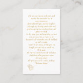 Einfache Foto-Butterfly-Beerdigungskarte Visitenkarte (Rückseite)