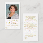 Einfache Foto-Butterfly-Beerdigungskarte Visitenkarte (Vorne/Hinten)