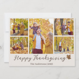 Einfache Foto-Collage des modernen Erntedanks Feiertagskarte