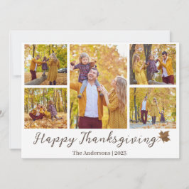 Einfache Foto-Collage des modernen Erntedanks Feiertagskarte