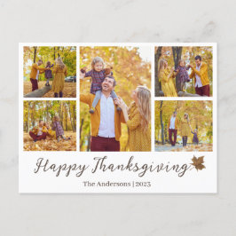 Einfache Foto-Collage des modernen Erntedanks Feiertagspostkarte
