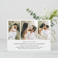 Einfache Foto Collage Elegante Hochzeit