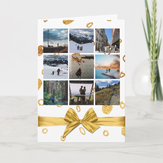 Einfache Foto Collage Jede gelegentliche Grußkarte Karte (Vorderseite)