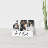 Einfache Foto Collage Liebe Dank White Dankeskarte (Vorderseite)