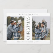 Einfache Foto Collage Weihnachtskarte Feiertagskarte (Vorderseite)