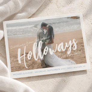 Einfache Foto-Destination Hochzeit Save-the-Date-P Ankündigungspostkarte