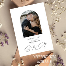 Einfache Foto elegante Skript Hochzeit speichern S