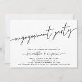 Einfache Foto-Engagement-Partei Einladung (Vorderseite)