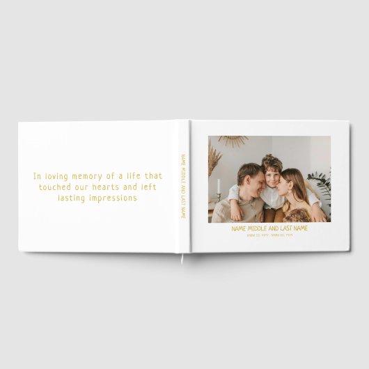 Einfache Foto-Feier des Lebens Gästebuch (Voll)