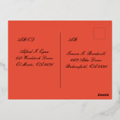 Einfache Foto Foil Valentine Postkarte (Rückseite)