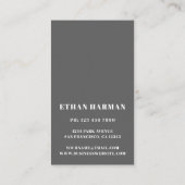 Einfache Foto Fotograf Visitenkarte (Rückseite)