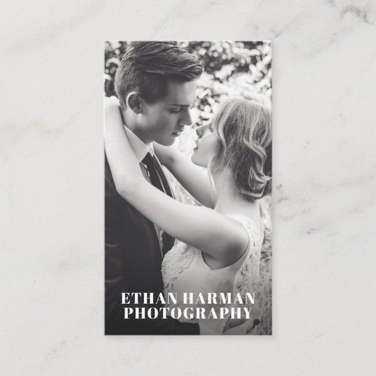 Einfache Foto Fotograf Visitenkarte (Vorderseite)