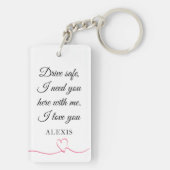 Einfache Foto-Freundin oder Boyfriend-Geschenk Sch Schlüsselanhänger (Rückseite)