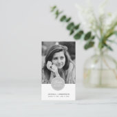 Einfache Foto-Gedenkkarte Visitenkarte (Stehend Vorderseite)