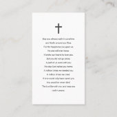 Einfache Foto-Gedenkkarte Visitenkarte (Rückseite)