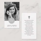 Einfache Foto-Gedenkkarte Visitenkarte (Vorne/Hinten)