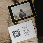 Einfache Foto Gold Border QR Code rette unser Datu Folieneinladung