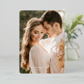 Einfache Foto Gold Foil Hochzeit Dankeschön Card Folieneinladung (Stehend vorne)