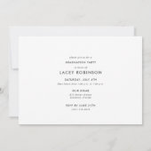 Einfache Foto-Hochschule Einladung (Rückseite)