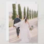 Einfache Foto-Hochzeit Danke (Rückseite)