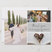 Einfache Foto-Hochzeit Danke (Vorderseite)