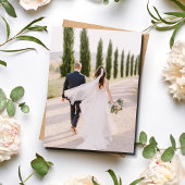 Einfache Foto-Hochzeit Danke