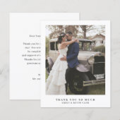 Einfache Foto-Hochzeit Dankeschön-Karte (Vorne/Hinten)
