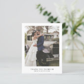 Einfache Foto-Hochzeit Dankeschön-Karte (Stehend Vorderseite)
