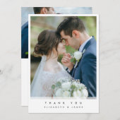 Einfache Foto Hochzeit Dankeschön-Karte Dankeskarte (Vorne/Hinten)